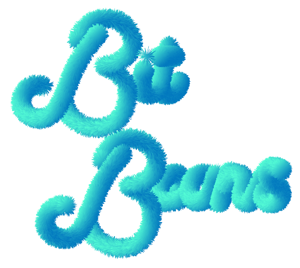 【Illustrator】3D風チューブ文字をブレンドツールで簡単につくってみたのもこもこ文字