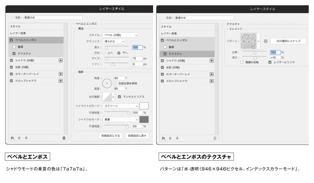 Photoshopでキラゴテ小技集〜 レイヤースタイルで水の表現編 〜